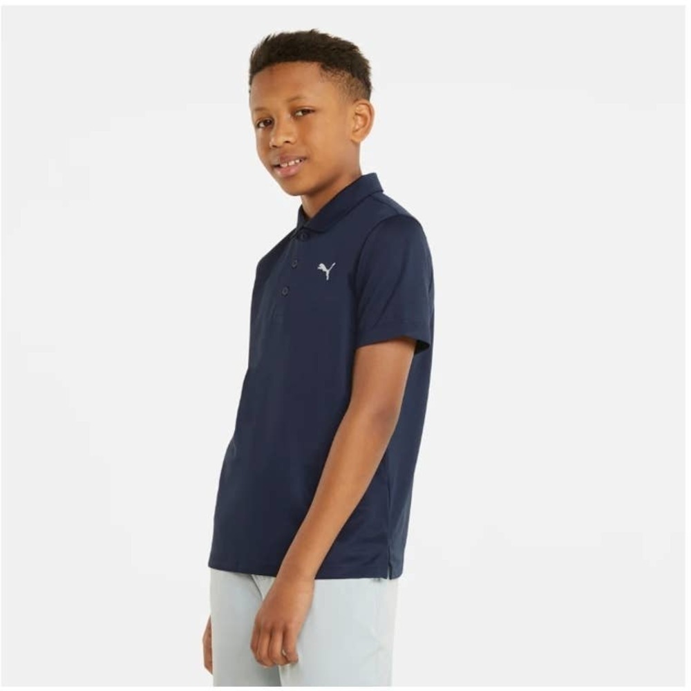 Puma Boys Golf Polo Navy Blazer Size Small